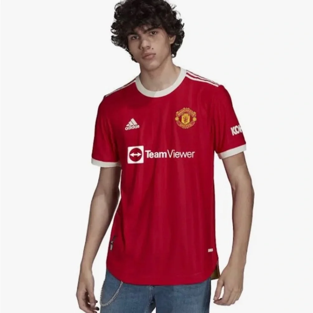 ⚽️🇬🇧 Adidas [L] Manchester United 2021-2022 Home Player Jersey H31090 - Picture 4 of 12